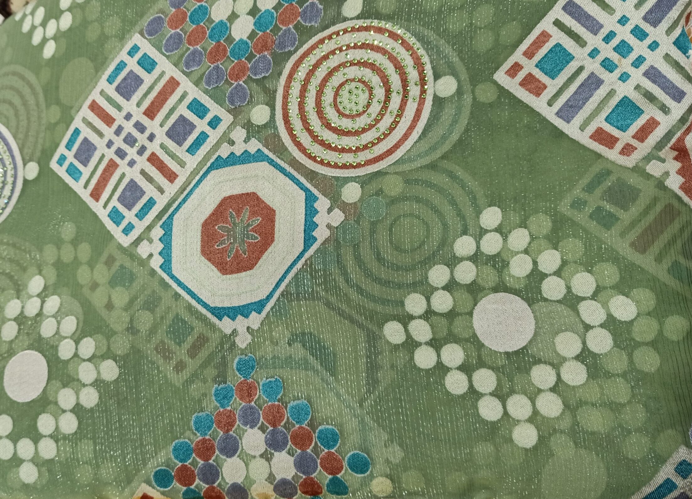 Designer Light Green Tissue Saree with Seroski Work Designer Light Green Tissue Saree with Seroski Work