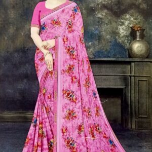 Aaisheb-2 Floral Printed Saree (With Blouse Piece)