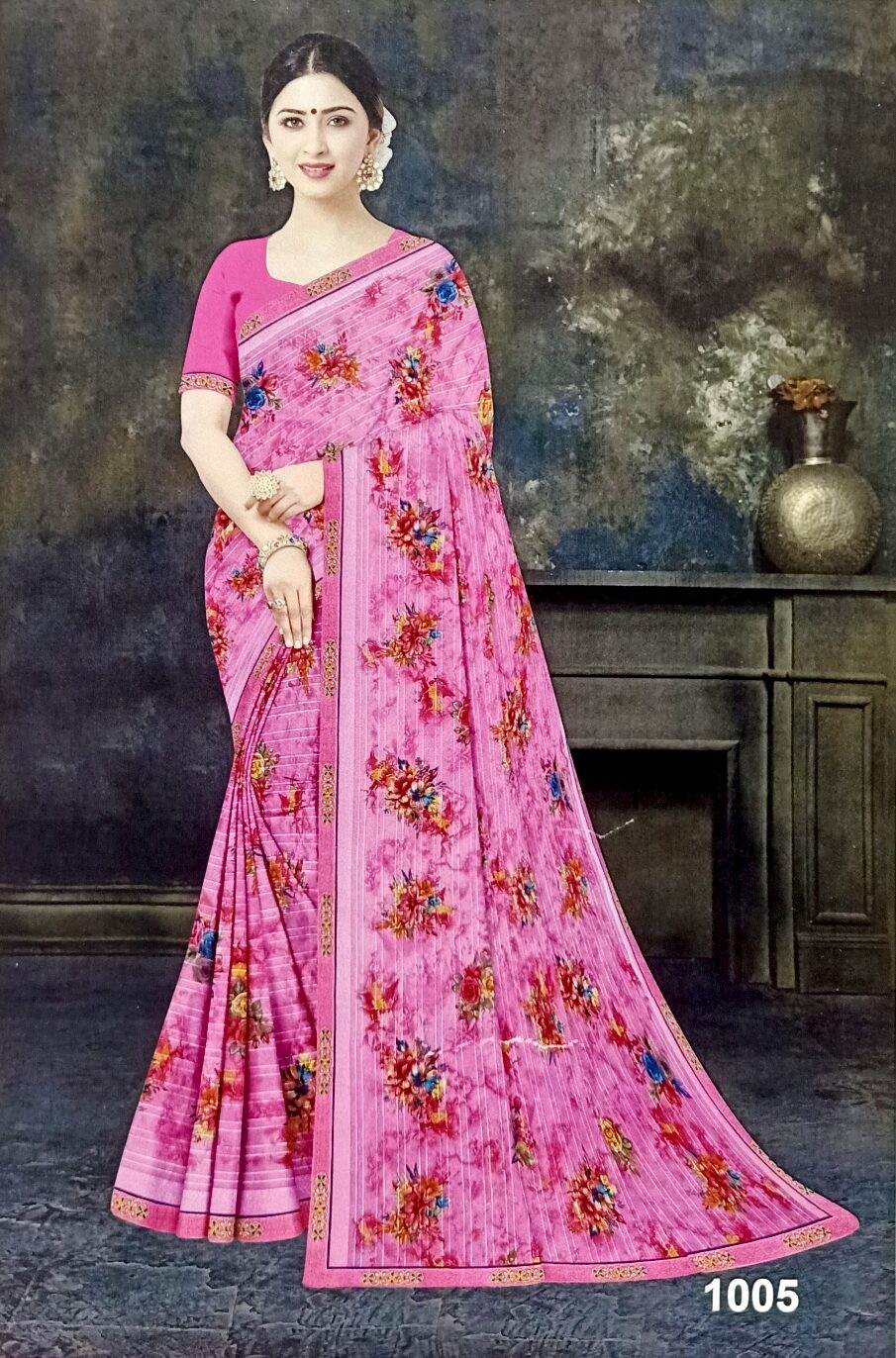 Floral Print Saree