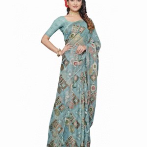 Tissue Saree with Seroski Work