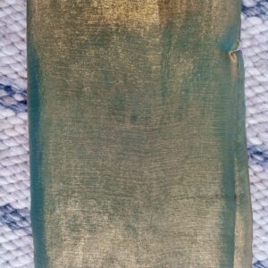 Plain Metallic Organza Silk Saree - Green-Gold