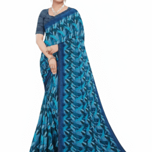 Elegant Designer Saree with Blouse - Blue