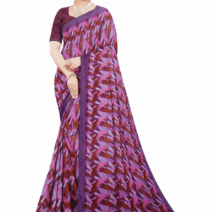 Elegant Designer Saree with Blouse - Pink