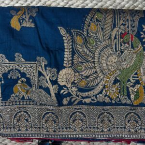 Kanjivaram Style Banarasi Art Silk Saree - Royal Blue